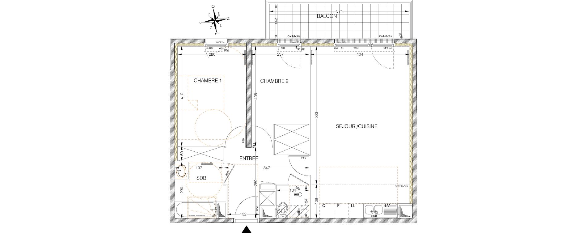 Appartement T3 de 63,89 m2 &agrave; Villemomble L orangerie