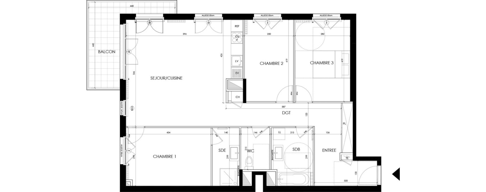 Appartement T4 de 94,33 m2 &agrave; Villemomble Centre