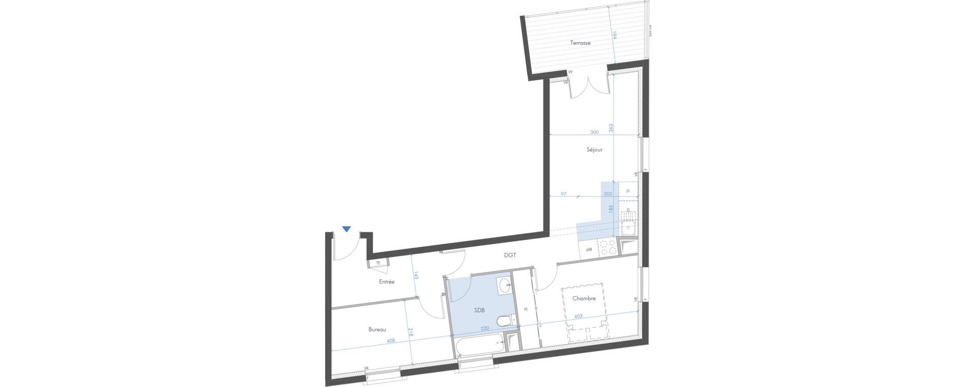 Appartement T3 de 53,10 m2 &agrave; Villemomble Trois fr&egrave;res - mermoz