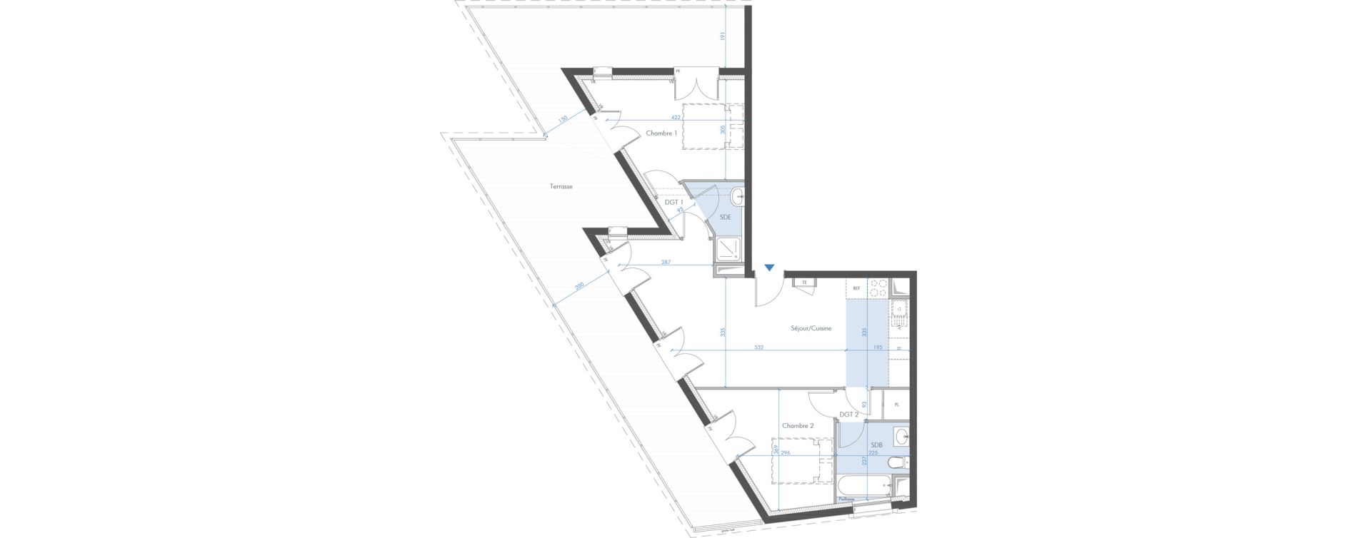 Appartement T3 de 63,60 m2 &agrave; Villemomble Trois fr&egrave;res - mermoz