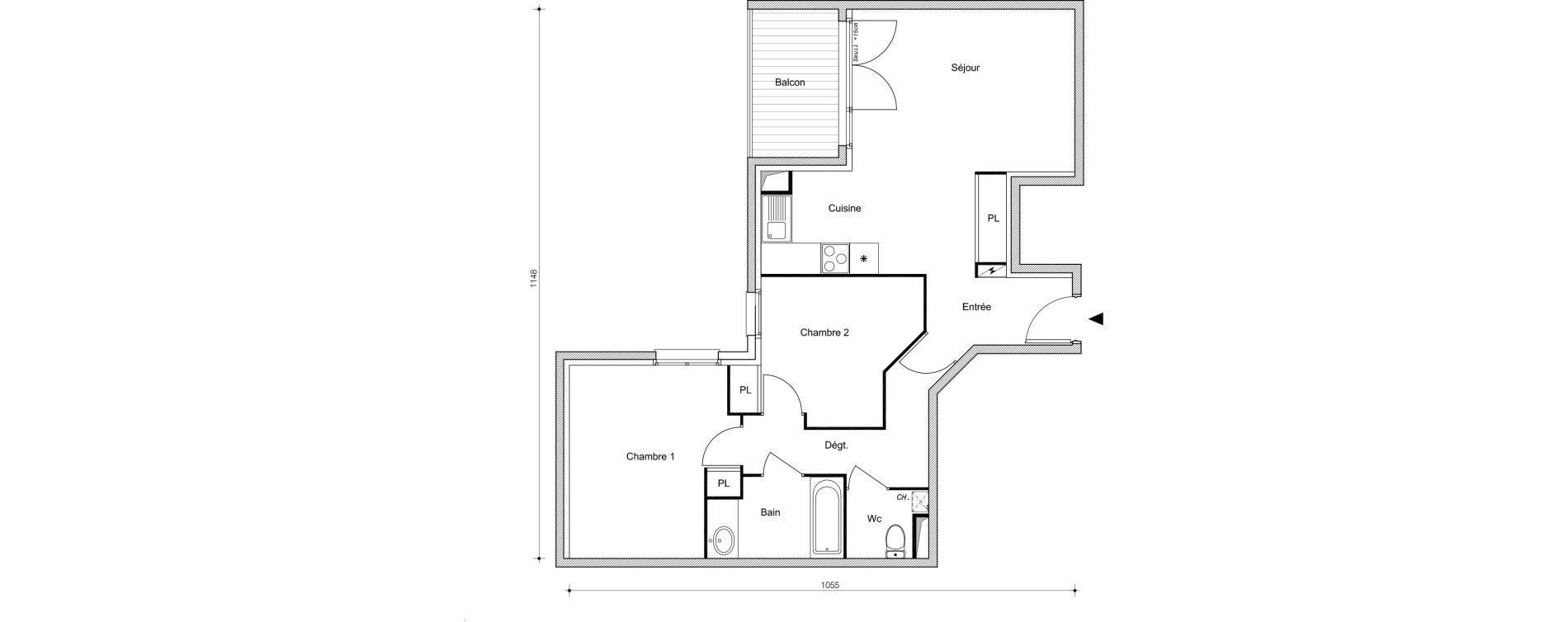 Appartement T3 de 66,50 m2 &agrave; Villemomble Centre