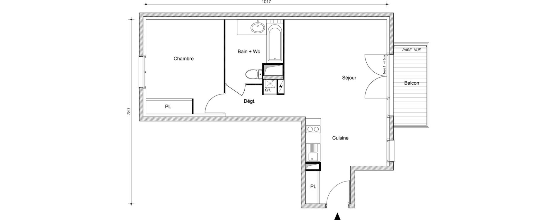 Appartement T2 de 50,00 m2 &agrave; Villemomble Centre