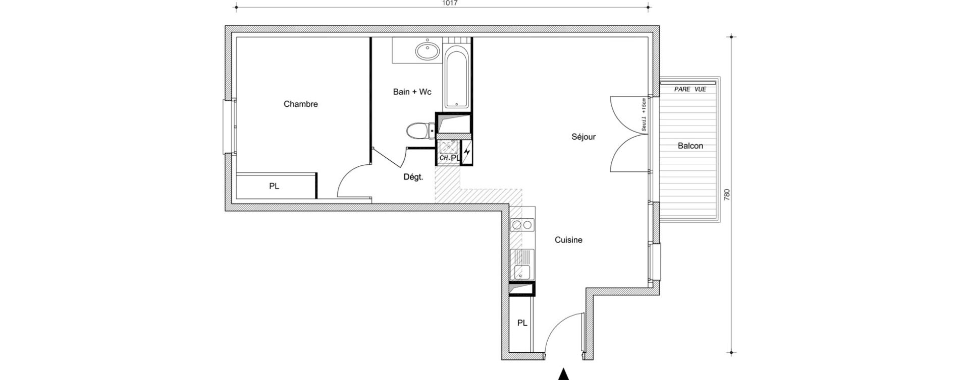 Appartement T2 de 50,00 m2 &agrave; Villemomble Centre