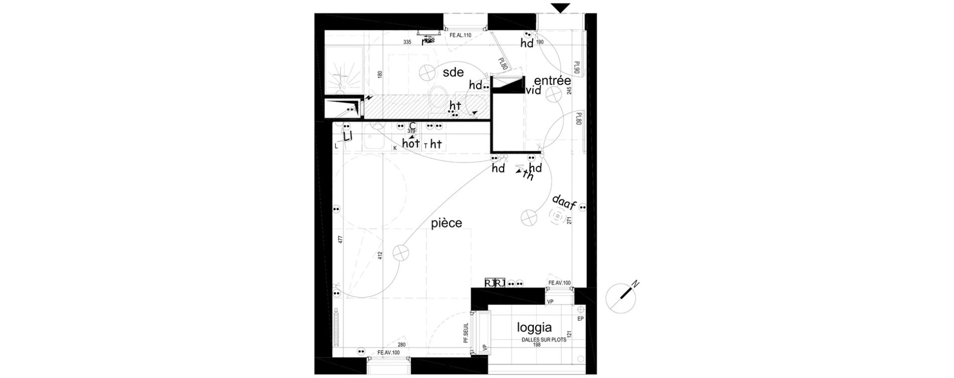 Appartement T1 de 30,02 m2 &agrave; Villepinte La p&eacute;pini&egrave;re