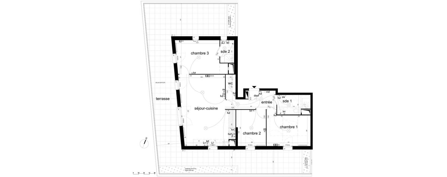 Appartement T4 de 82,06 m2 &agrave; Villepinte La p&eacute;pini&egrave;re
