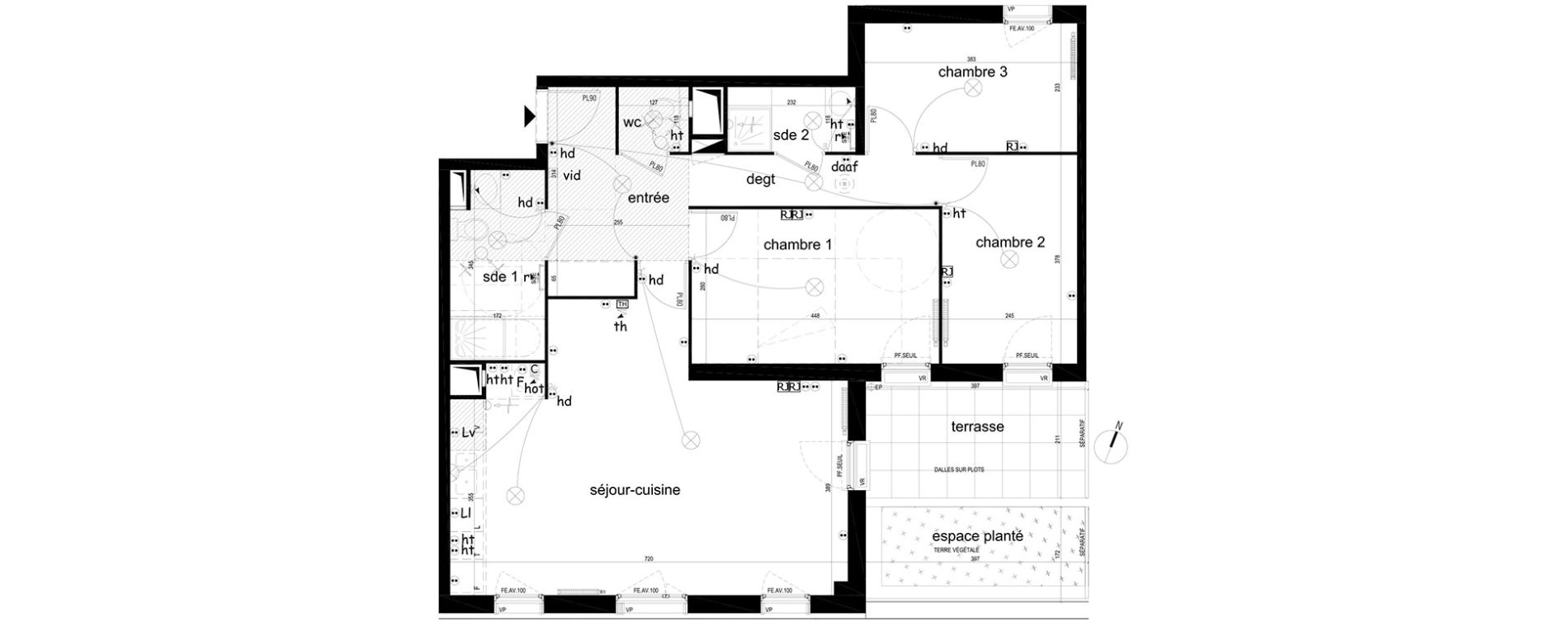 Appartement T4 de 84,67 m2 &agrave; Villepinte La p&eacute;pini&egrave;re