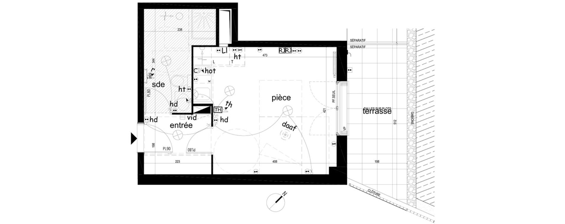 Appartement T1 de 29,15 m2 &agrave; Villepinte La p&eacute;pini&egrave;re