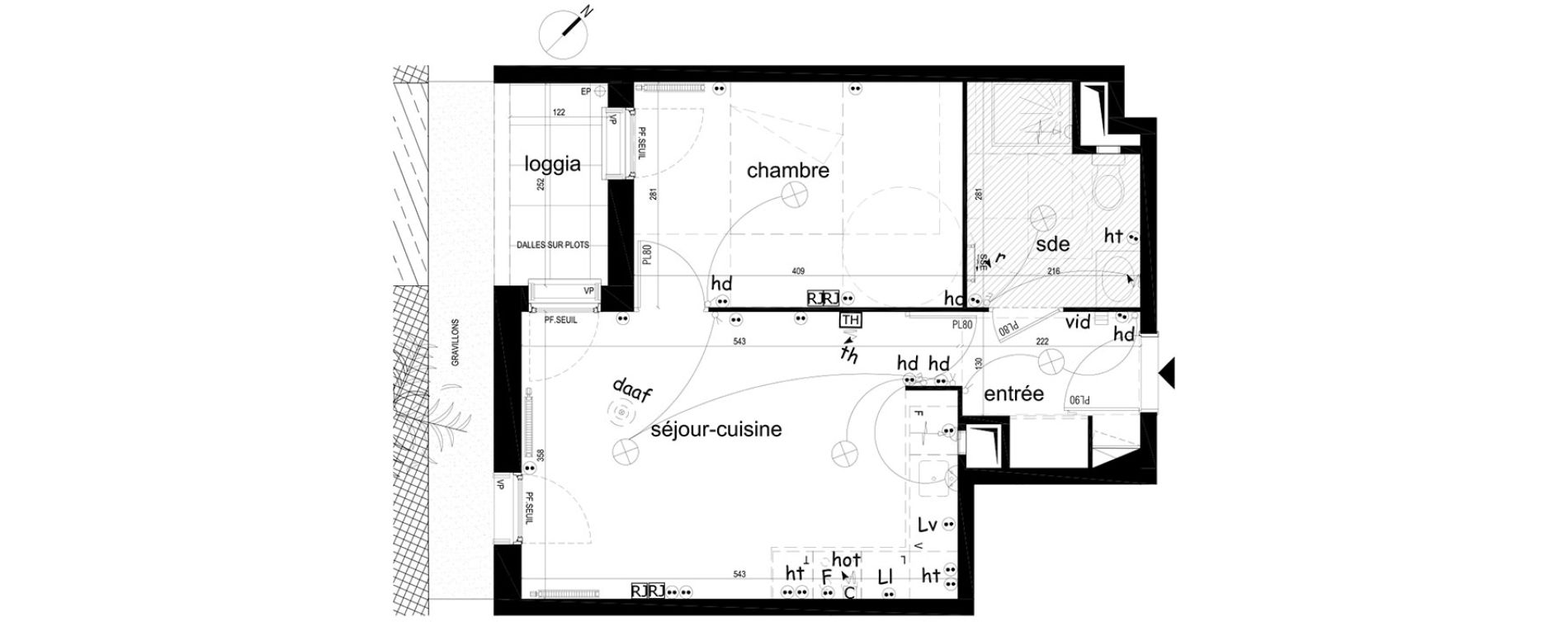 Appartement T2 de 39,94 m2 &agrave; Villepinte La p&eacute;pini&egrave;re