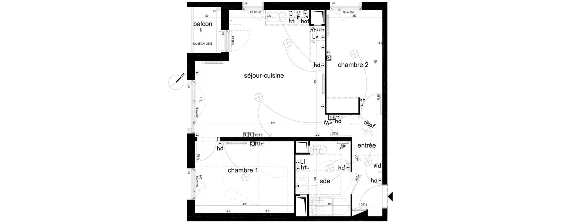 Appartement T3 de 58,59 m2 &agrave; Villepinte La p&eacute;pini&egrave;re