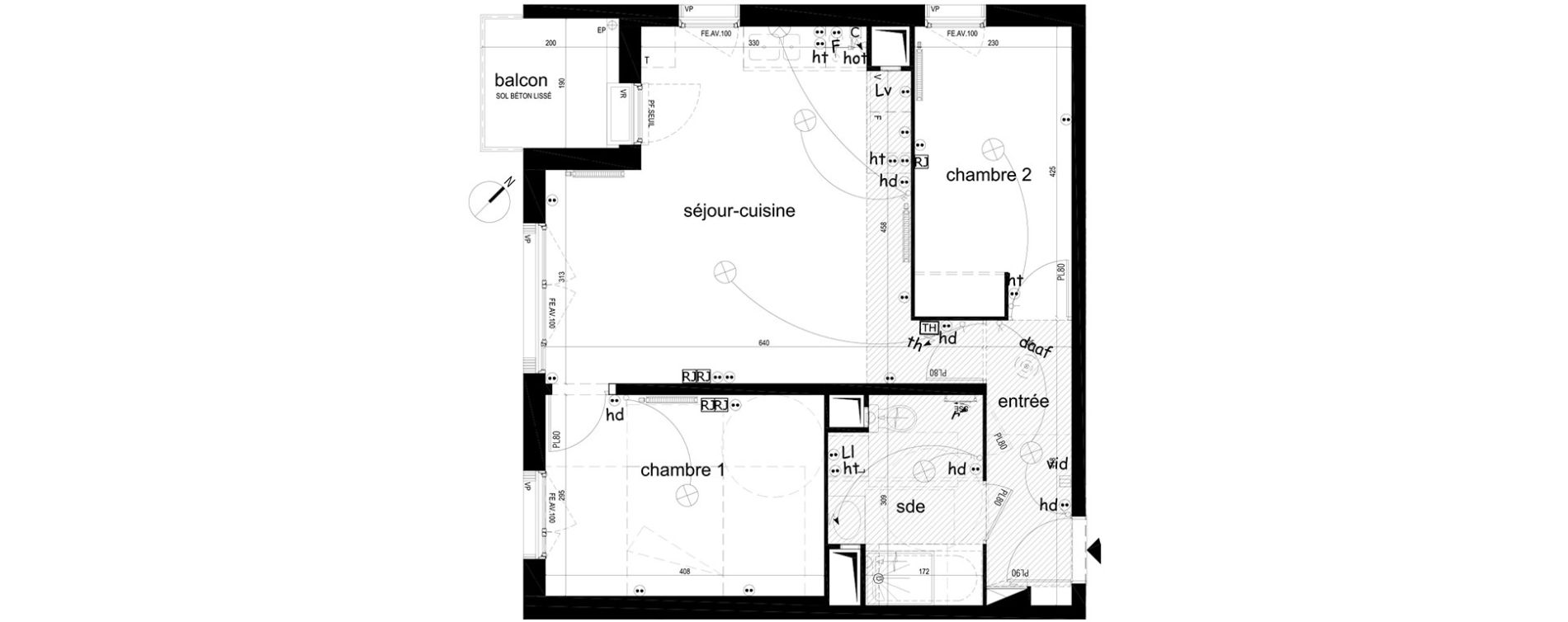 Appartement T3 de 58,59 m2 &agrave; Villepinte La p&eacute;pini&egrave;re