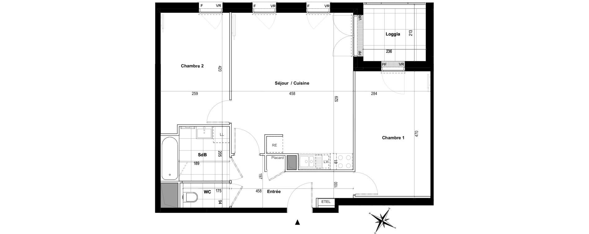 Appartement T3 de 63,50 m2 &agrave; Villepinte Hopital