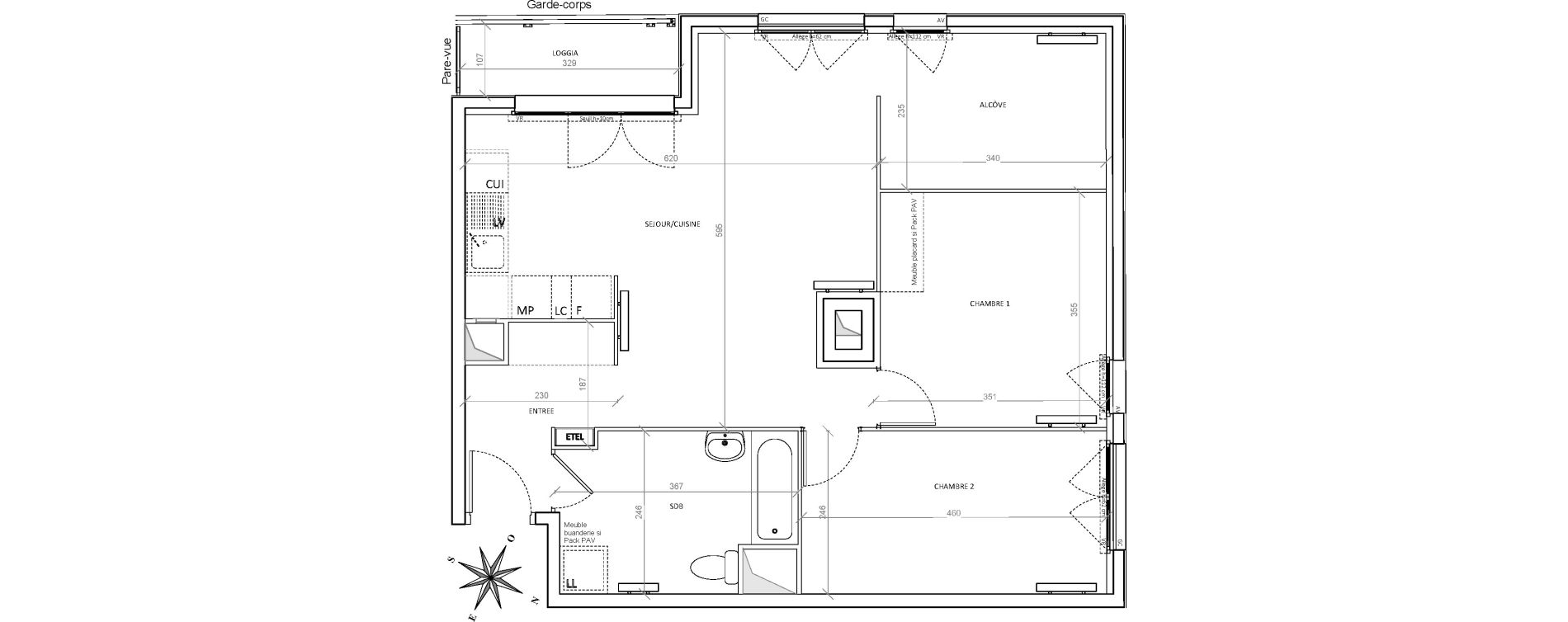 Appartement T3 de 72,28 m2 &agrave; Villepinte Hopital