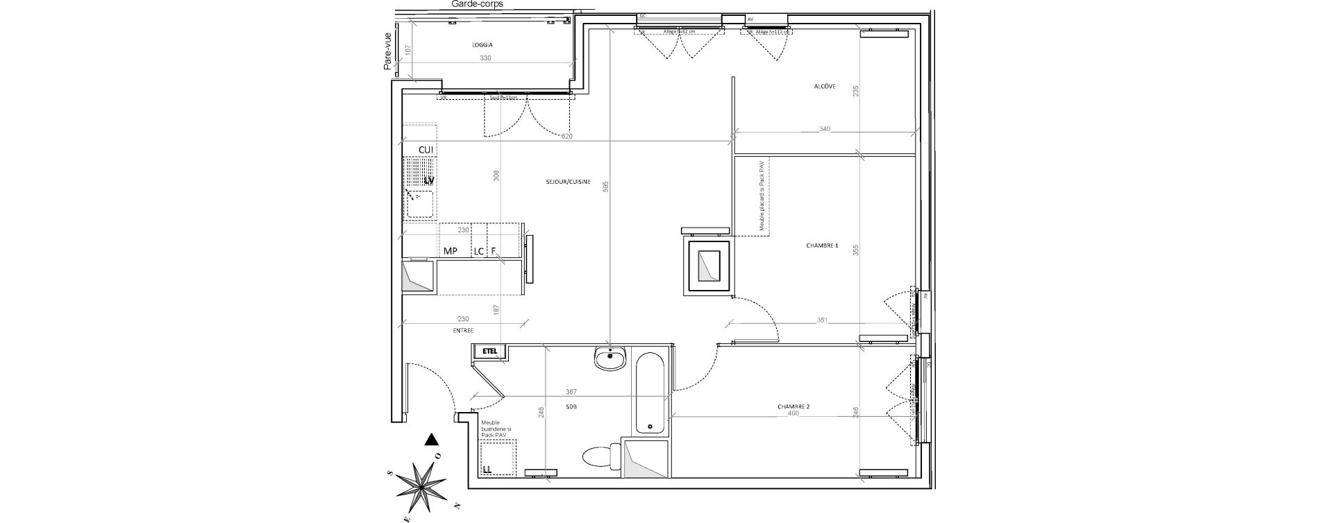 Appartement T3 de 72,28 m2 &agrave; Villepinte Hopital