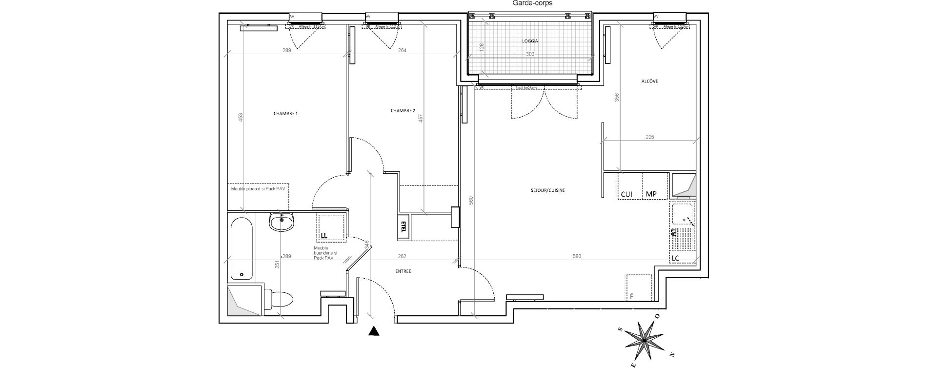 Appartement T3 de 70,34 m2 &agrave; Villepinte Hopital