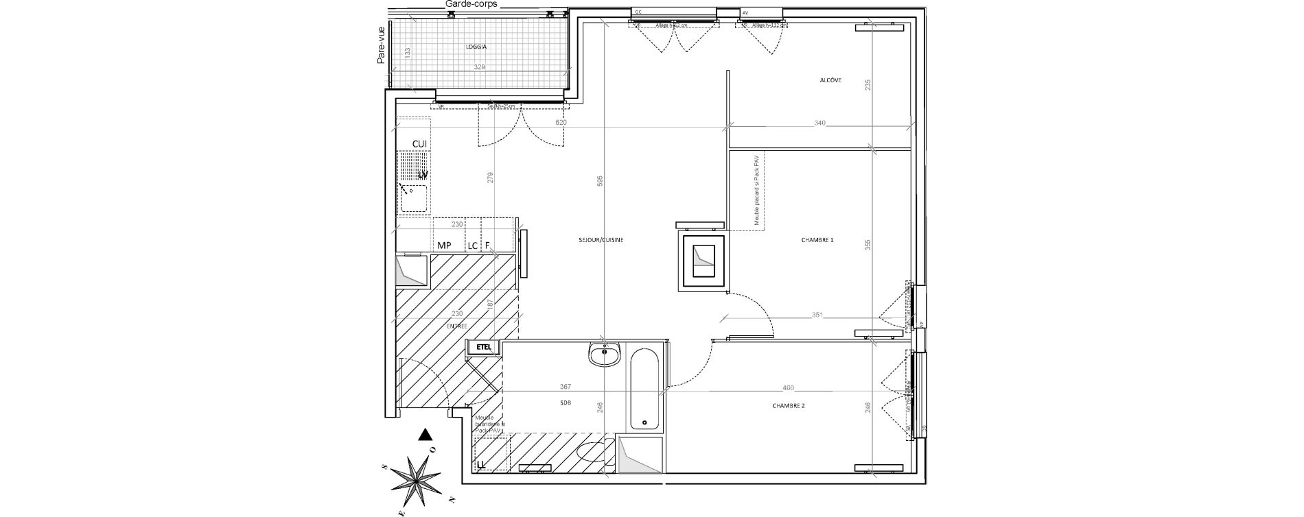 Appartement T3 de 71,26 m2 &agrave; Villepinte Hopital
