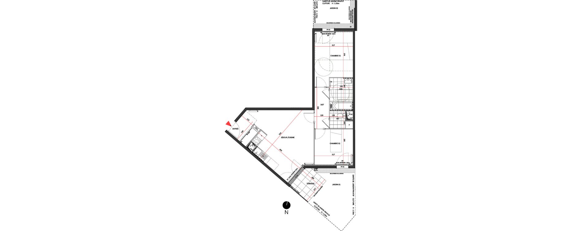 Appartement T3 de 61,50 m2 &agrave; Villepinte La p&eacute;pini&egrave;re