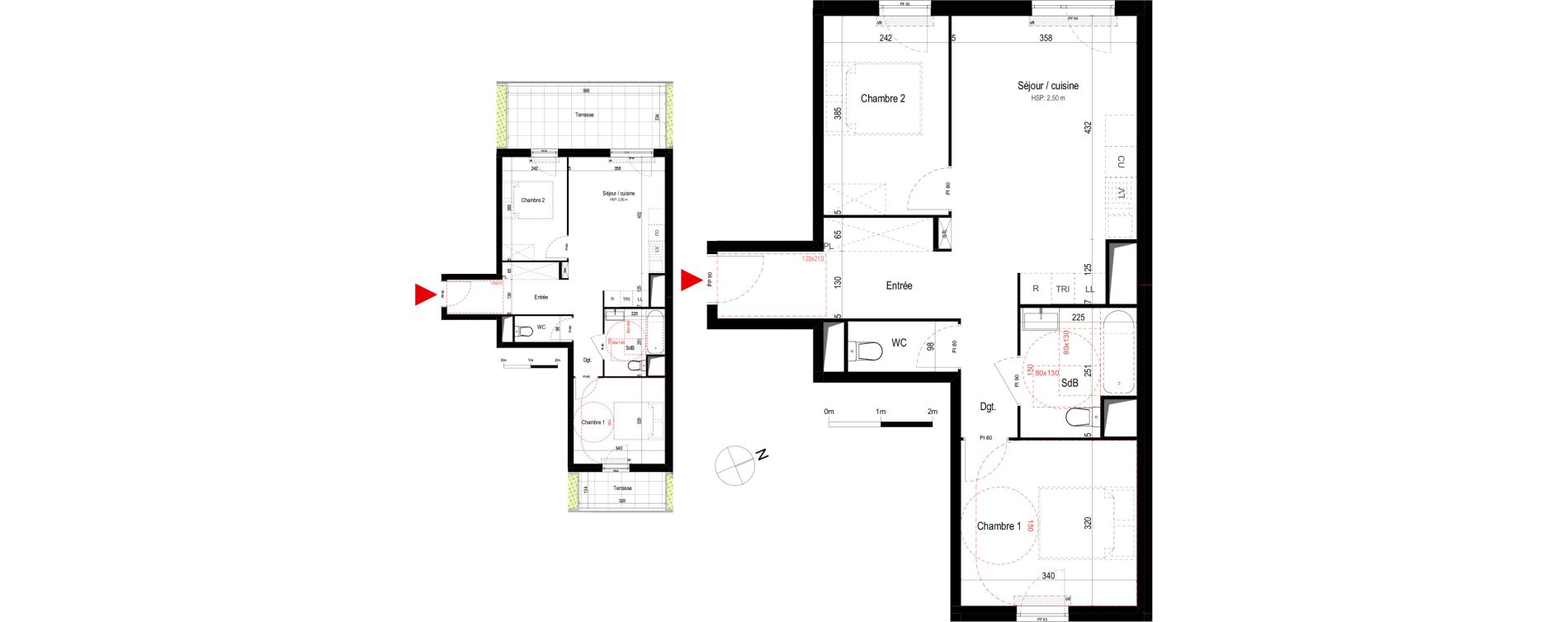 Appartement T3 de 56,82 m2 &agrave; Villepinte La p&eacute;pini&egrave;re