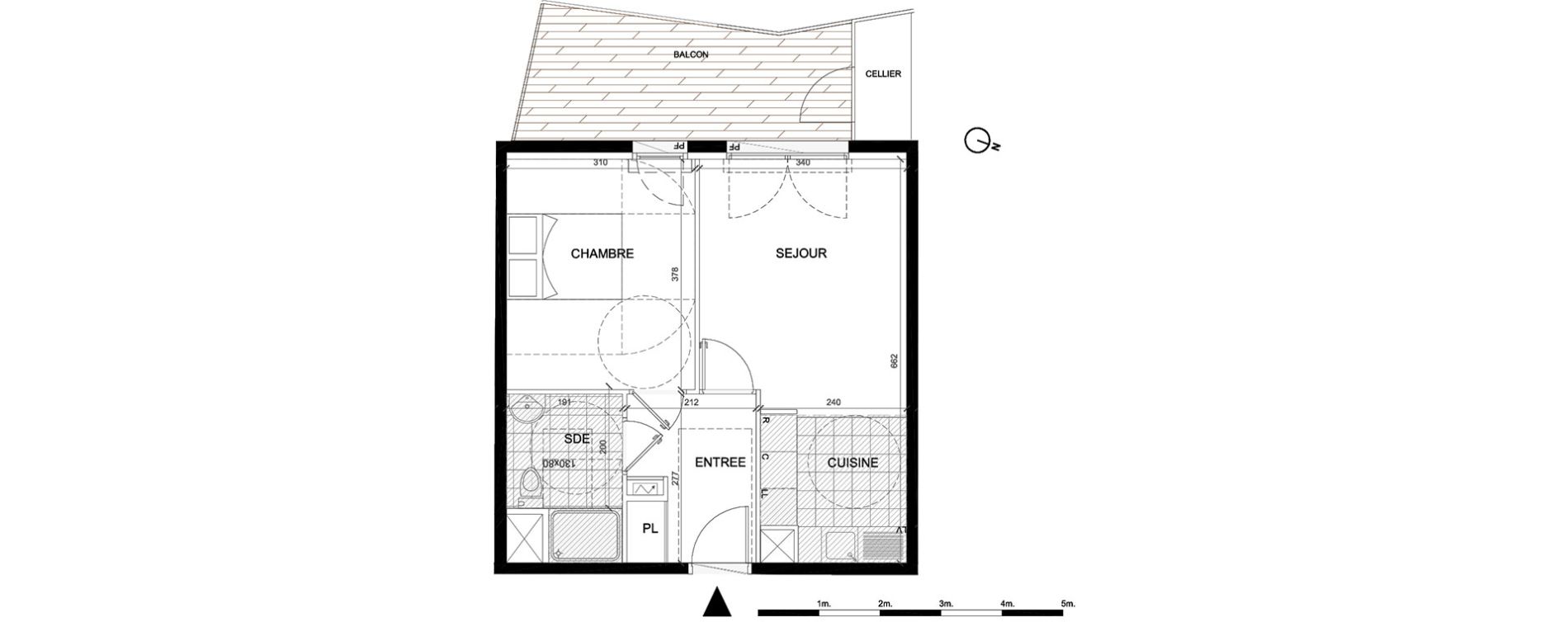 Appartement T2 de 41,77 m2 &agrave; Villepinte La p&eacute;pini&egrave;re