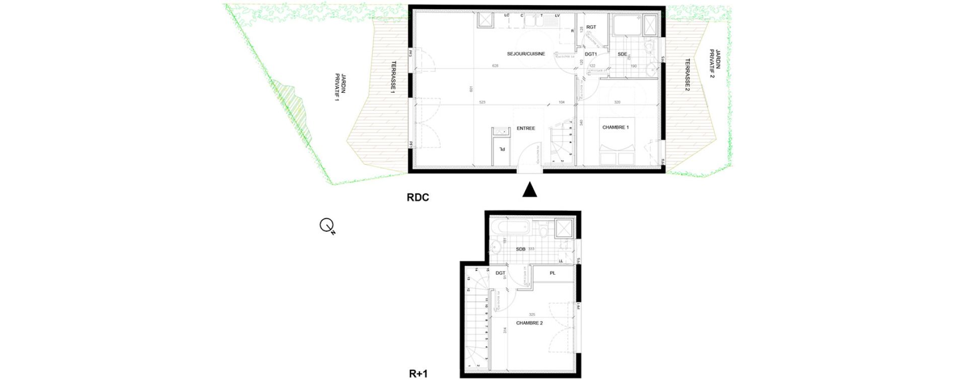 Duplex T3 de 71,08 m2 &agrave; Villepinte La p&eacute;pini&egrave;re