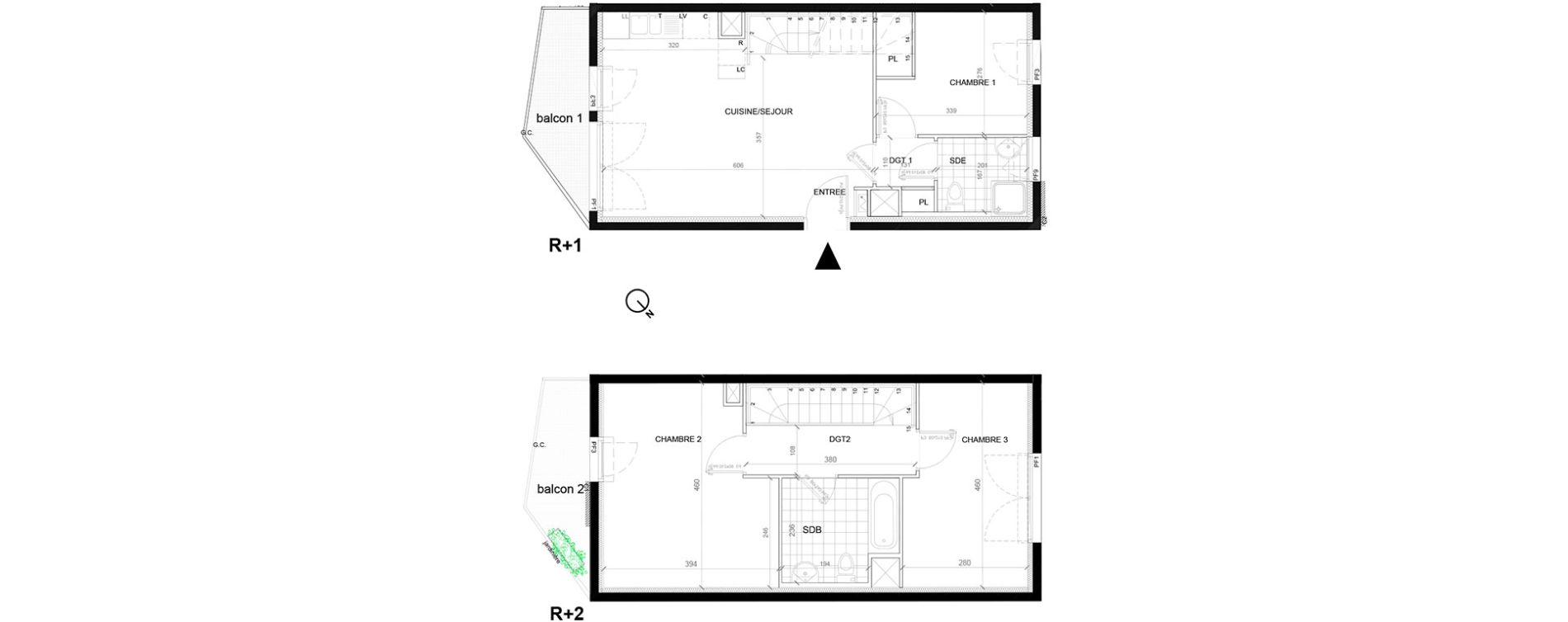 Appartement T1 de 77,27 m2 &agrave; Villepinte La p&eacute;pini&egrave;re