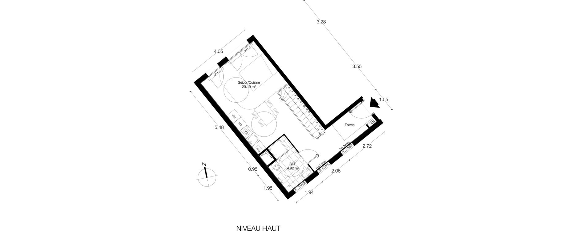 Duplex T3 de 64,52 m2 &agrave; Alfortville Centre