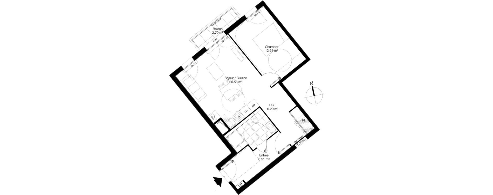 Appartement T2 de 50,67 m2 &agrave; Alfortville Centre