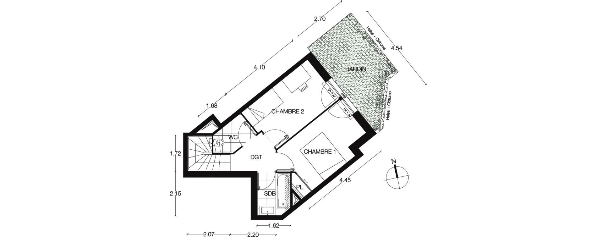Duplex T3 de 64,70 m2 &agrave; Alfortville Centre