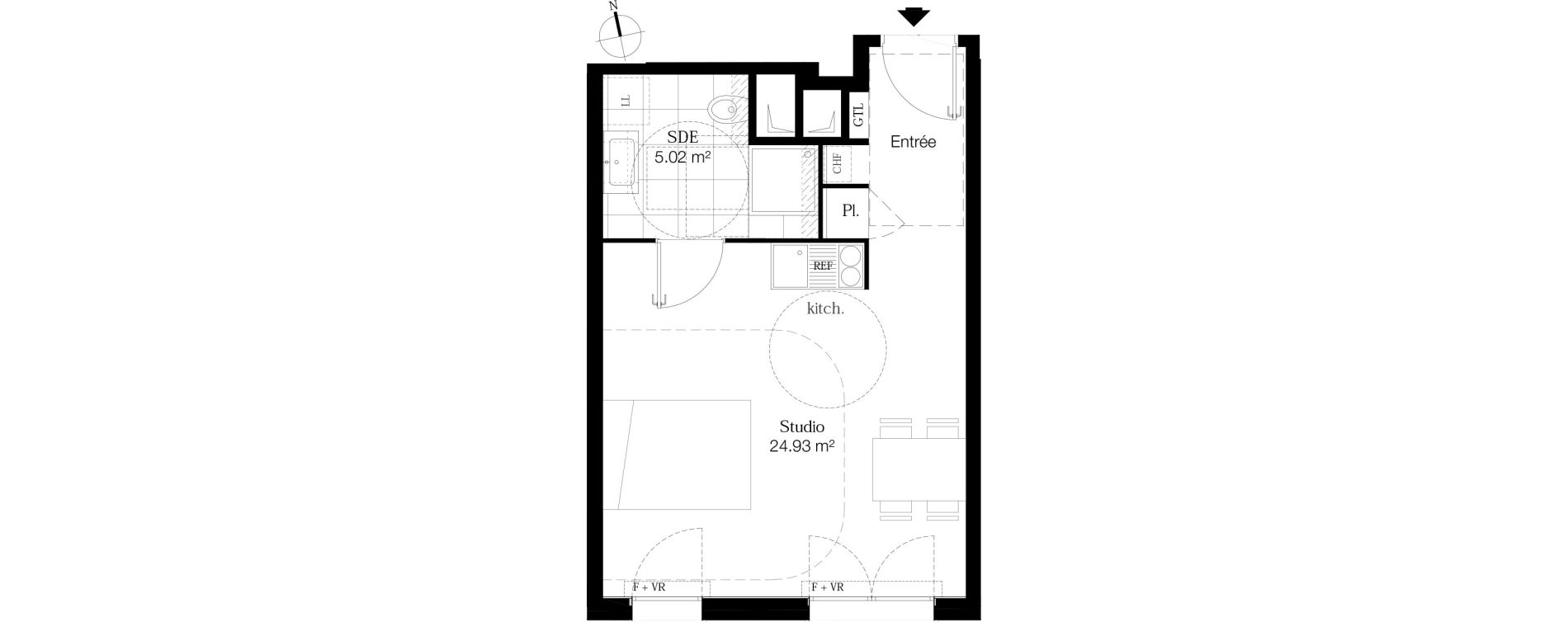 Appartement T1 de 29,95 m2 &agrave; Alfortville Centre