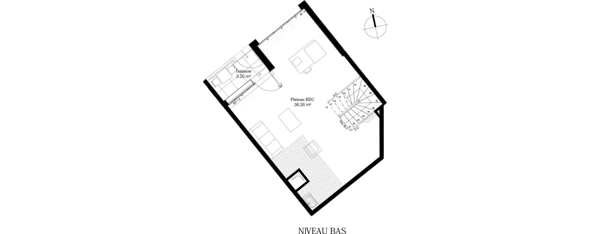Duplex T2 de 66,41 m2 &agrave; Alfortville Centre