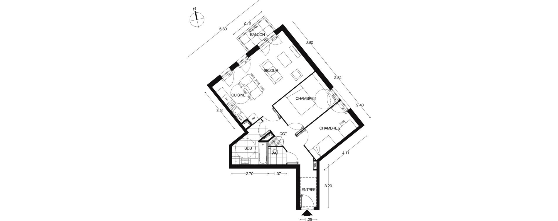 Appartement T3 de 67,40 m2 &agrave; Alfortville Centre