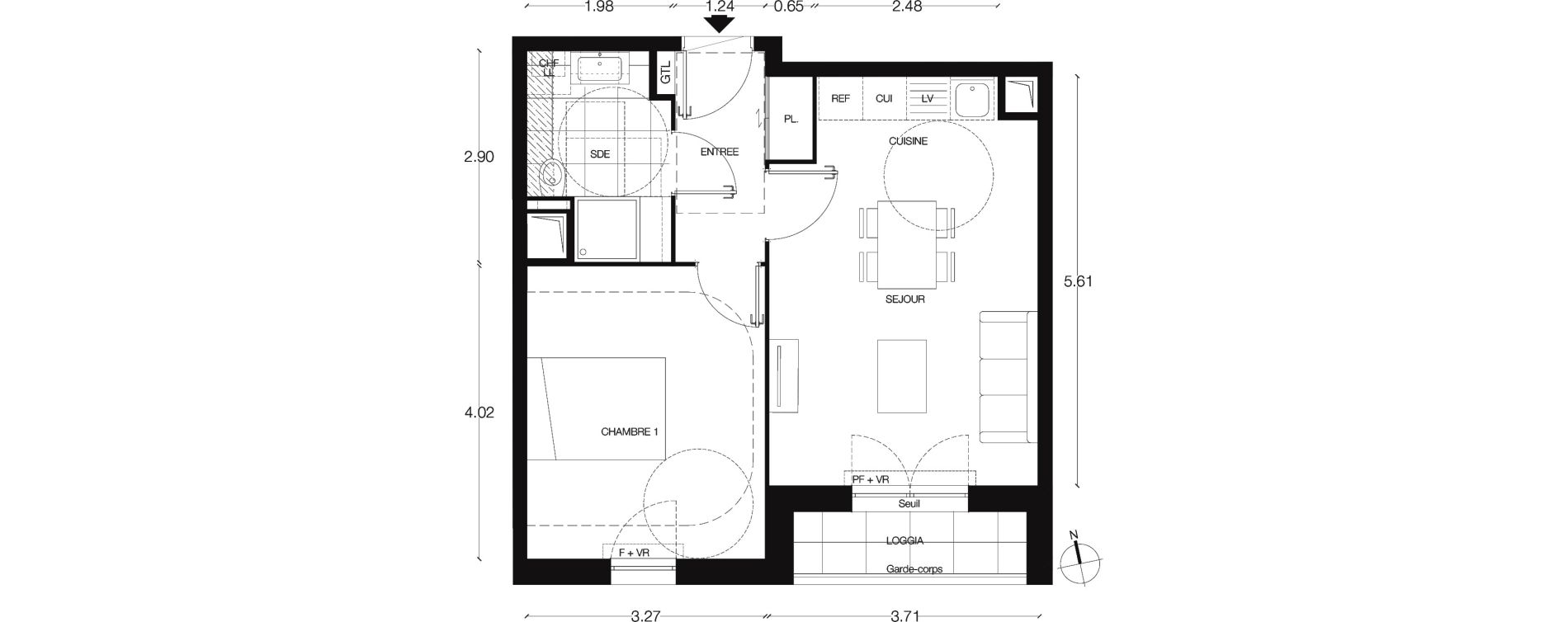 Appartement T2 de 41,90 m2 &agrave; Alfortville Centre
