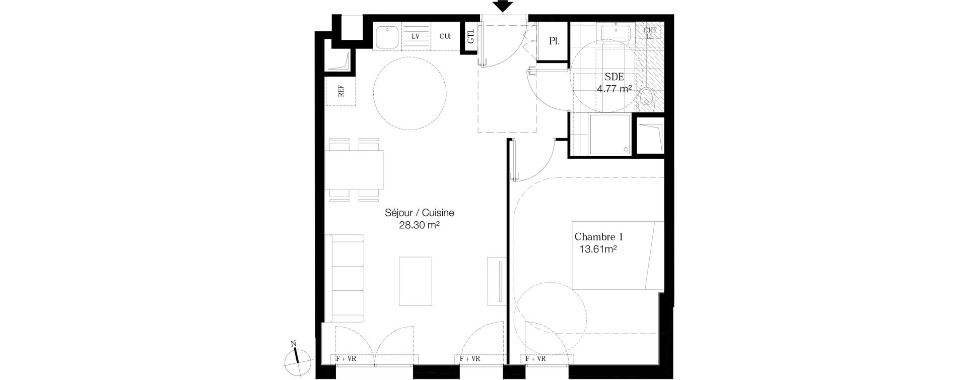 Appartement T2 de 46,68 m2 &agrave; Alfortville Centre