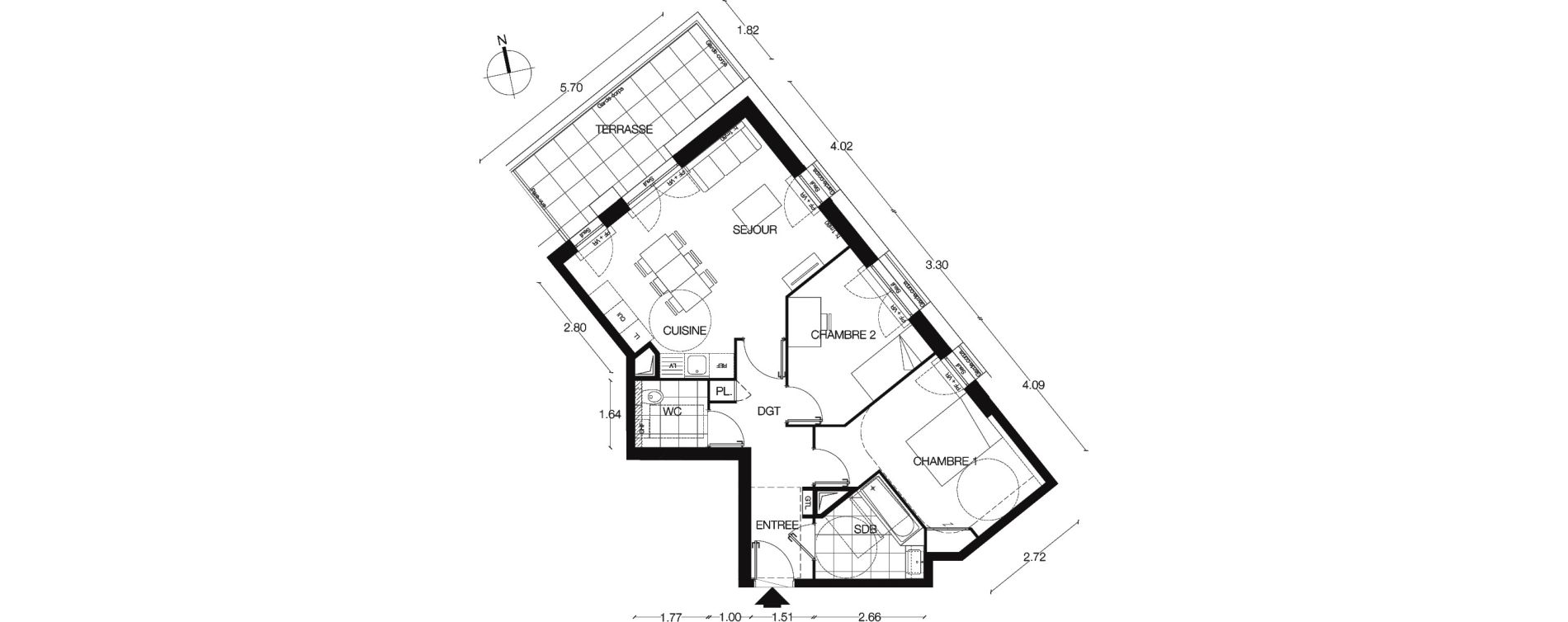 Appartement T3 de 64,50 m2 &agrave; Alfortville Centre