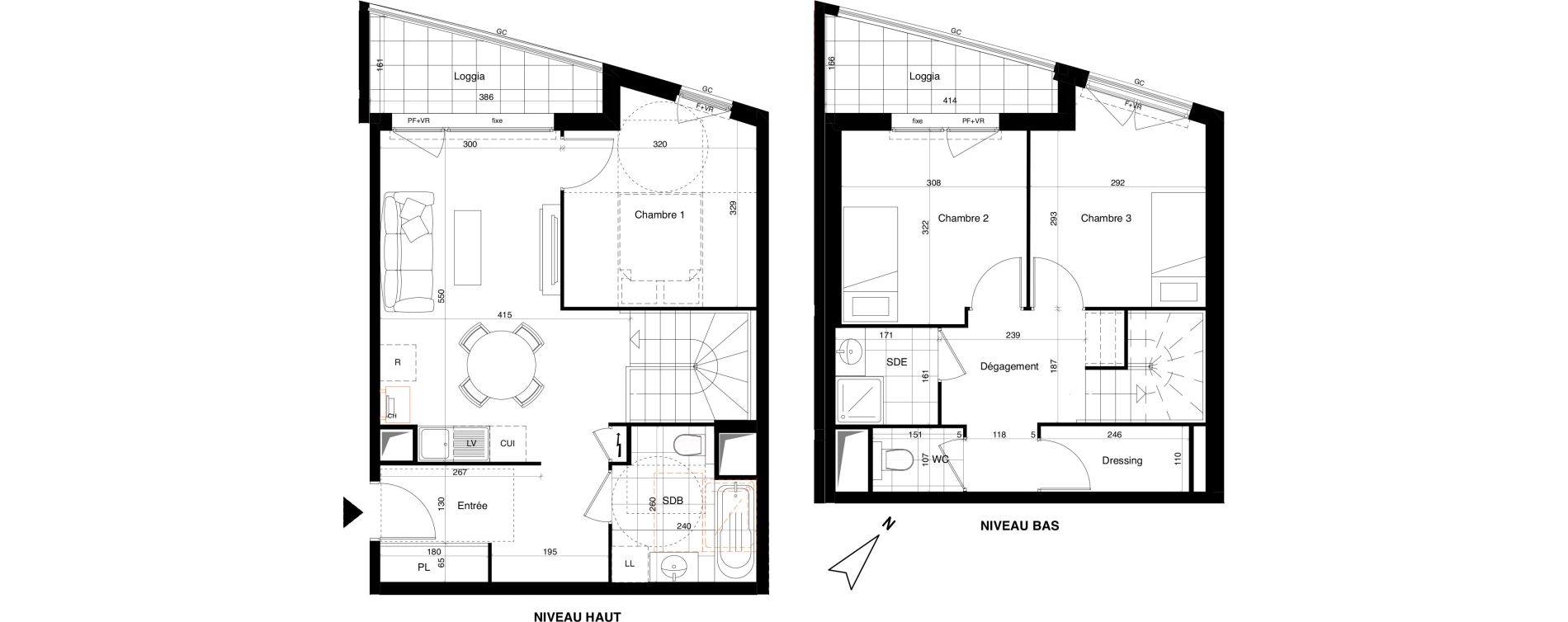 Duplex T4 de 74,35 m2 &agrave; Alfortville Chinagora - berthelot