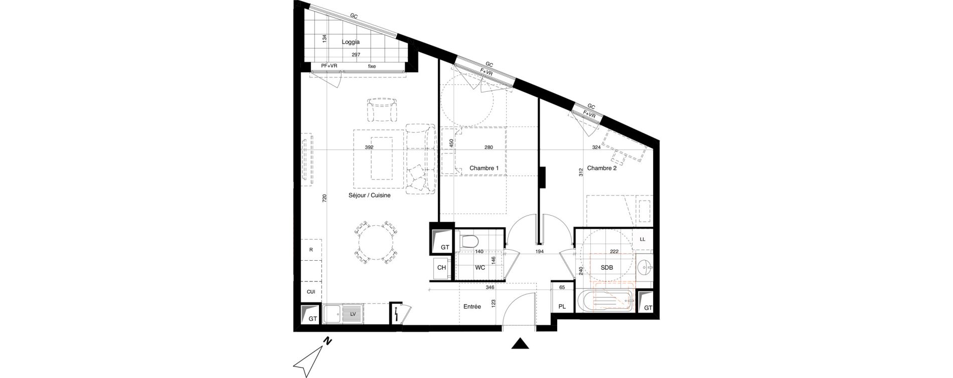 Appartement T3 de 63,81 m2 &agrave; Alfortville Chinagora - berthelot