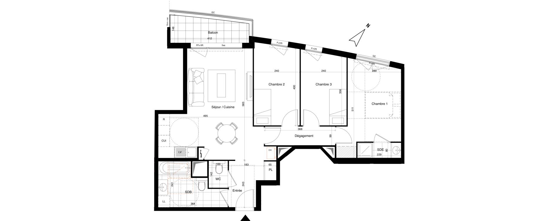 Appartement T4 de 74,74 m2 &agrave; Alfortville Chinagora - berthelot