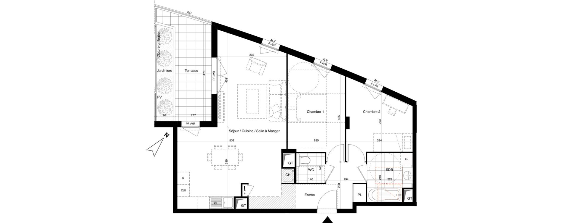Appartement T3 de 70,99 m2 &agrave; Alfortville Chinagora - berthelot