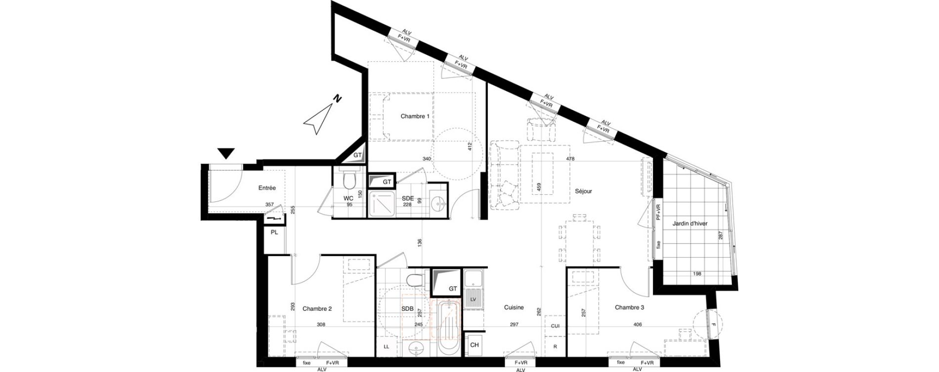 Appartement T4 de 81,98 m2 &agrave; Alfortville Chinagora - berthelot