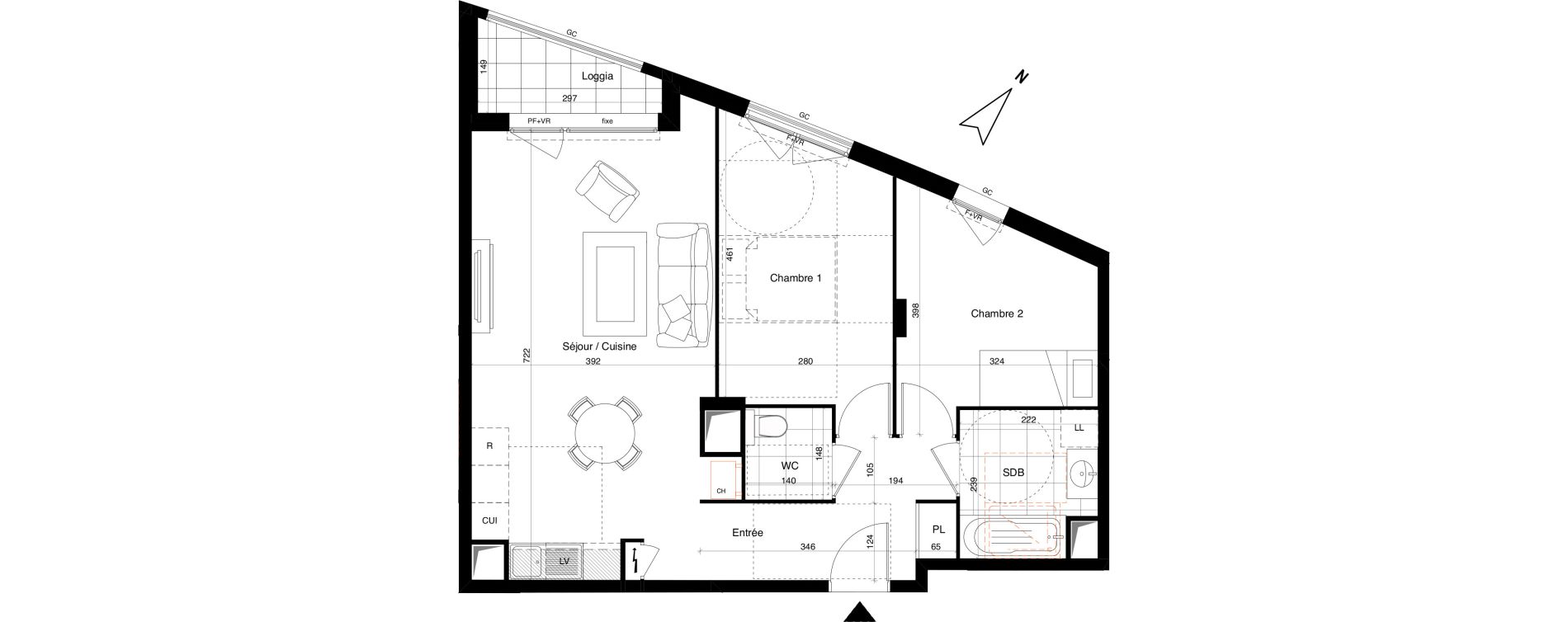 Appartement T3 de 63,95 m2 &agrave; Alfortville Chinagora - berthelot