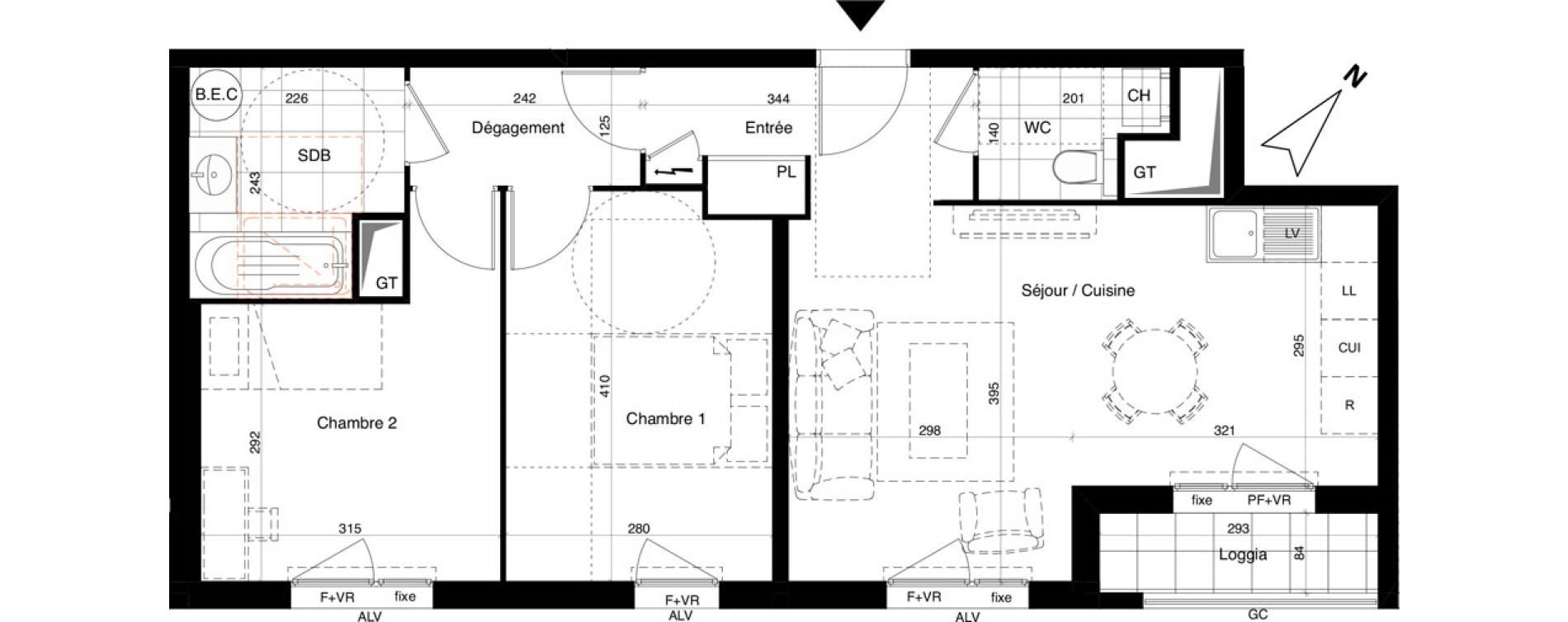 Appartement T3 de 57,91 m2 &agrave; Alfortville Chinagora - berthelot