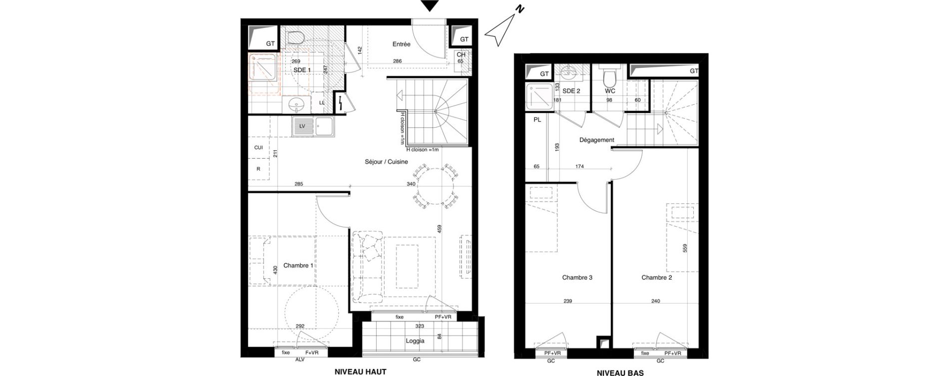 Duplex T4 de 80,20 m2 &agrave; Alfortville Chinagora - berthelot