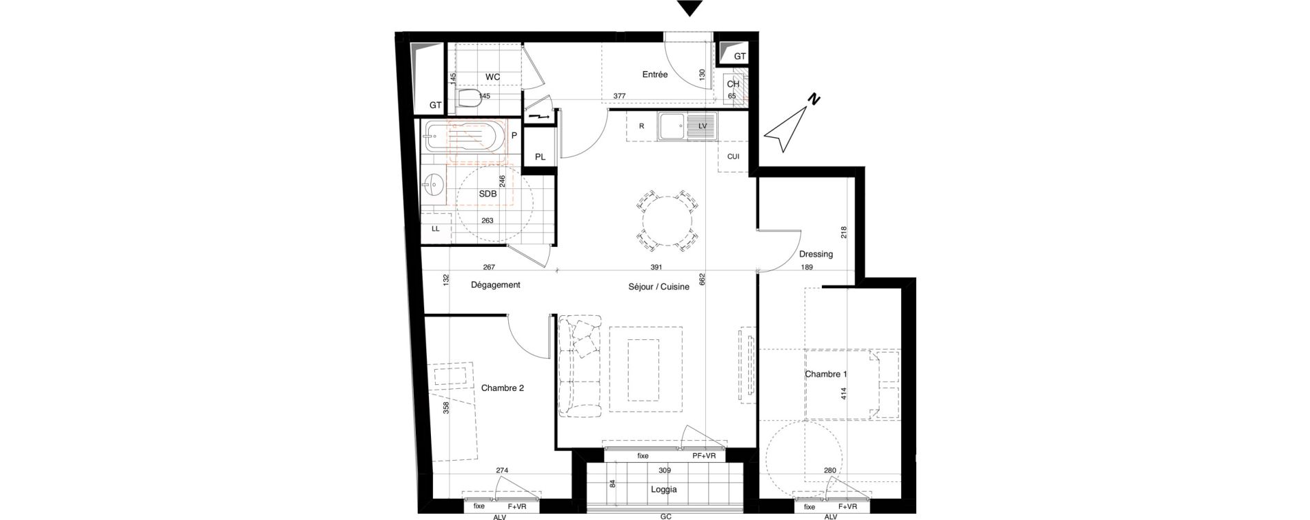 Appartement T3 de 67,80 m2 &agrave; Alfortville Chinagora - berthelot