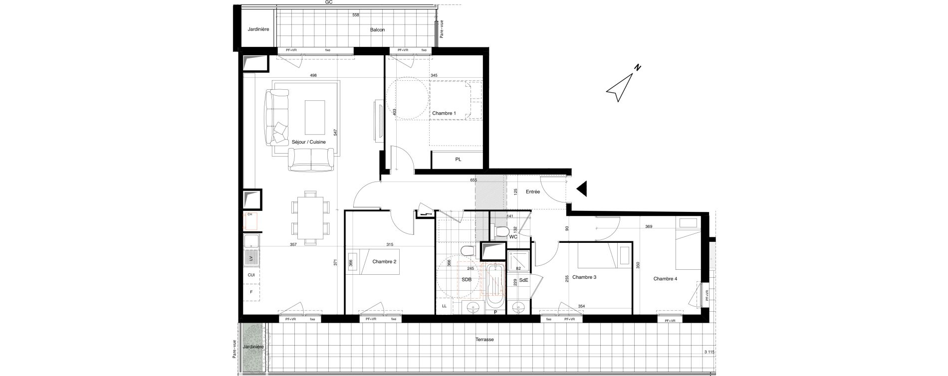 Appartement T5 de 104,55 m2 &agrave; Alfortville Chinagora - berthelot