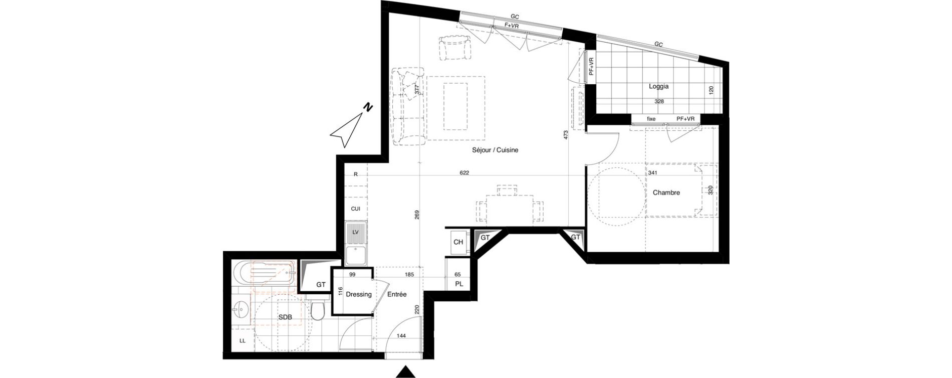 Appartement T2 de 53,78 m2 &agrave; Alfortville Chinagora - berthelot