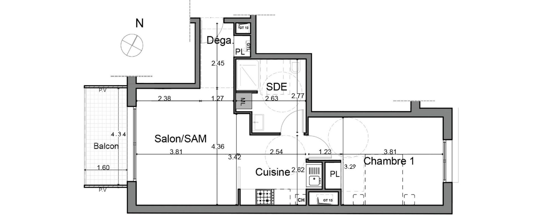 Appartement T2 de 49,64 m2 &agrave; Alfortville Centre