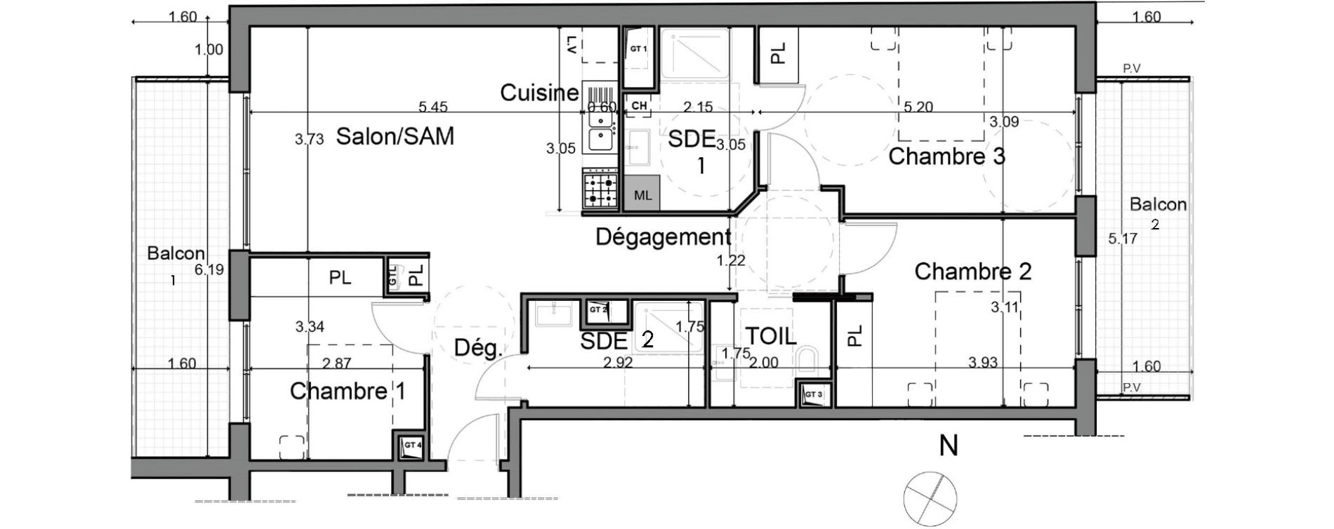 Appartement T4 de 84,36 m2 &agrave; Alfortville Centre
