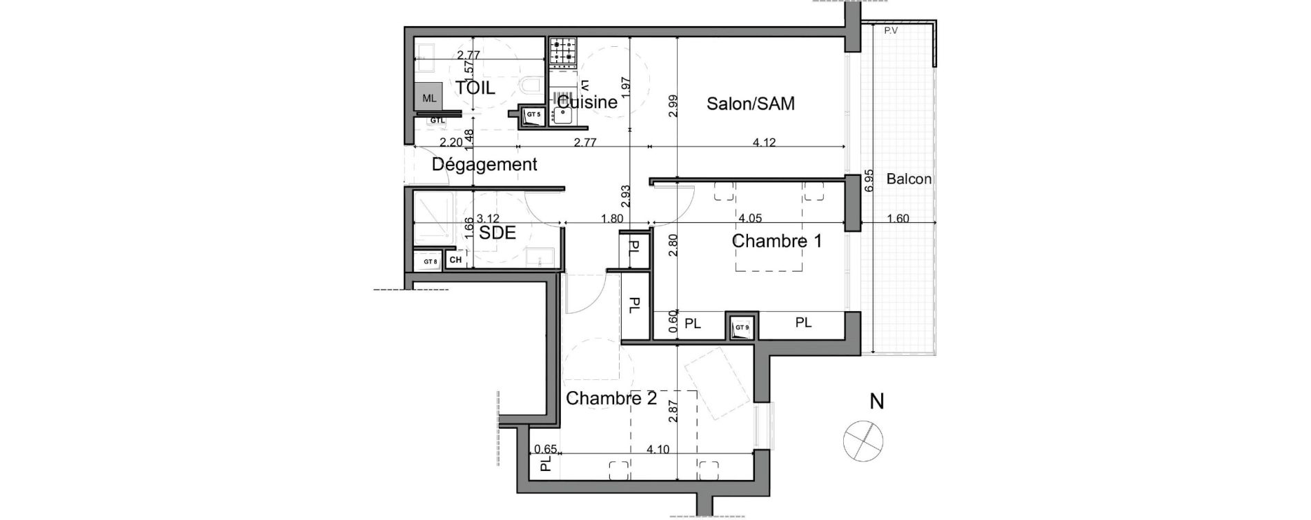 Appartement T3 de 63,78 m2 &agrave; Alfortville Centre