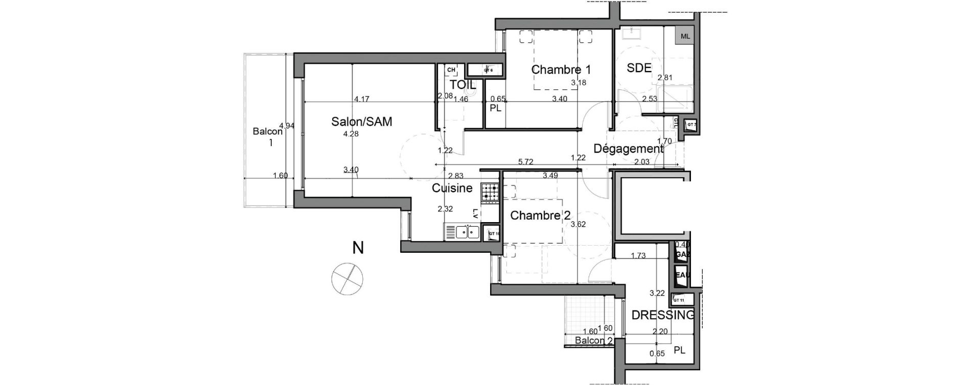 Appartement T3 de 75,00 m2 &agrave; Alfortville Centre