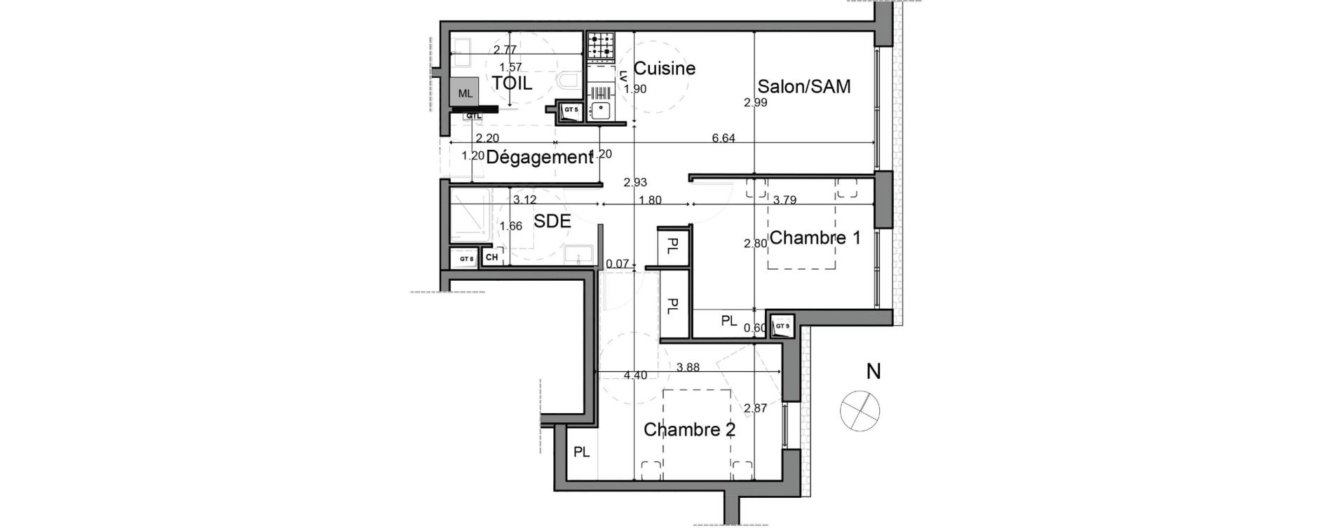Appartement T3 de 60,51 m2 &agrave; Alfortville Centre
