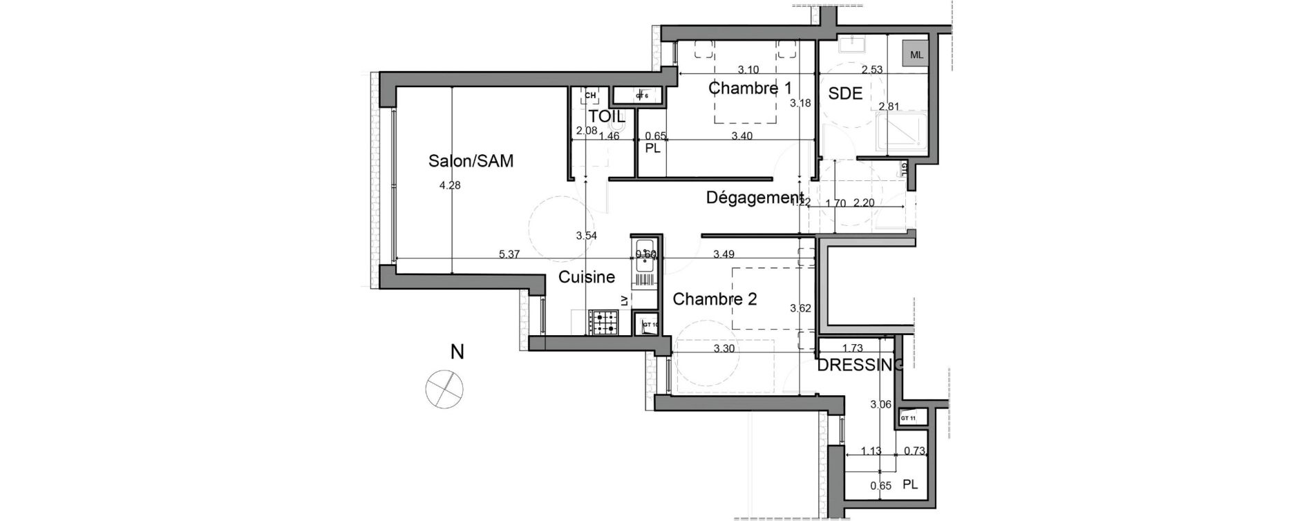 Appartement T3 de 72,20 m2 &agrave; Alfortville Centre